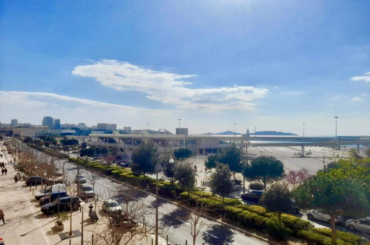 Spacieux Et Lumineux Appartement Vue Mer Joliette مارسيليا المظهر الخارجي الصورة
